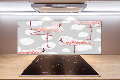 Kitchen wall panels Flamingos