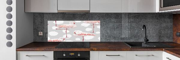 Kitchen wall panels Flamingos