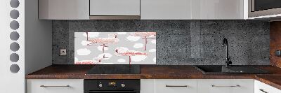 Kitchen wall panels Flamingos