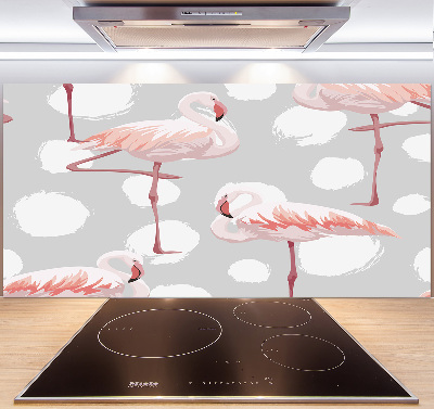 Kitchen wall panels Flamingos