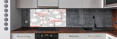 Kitchen wall panels Flamingos