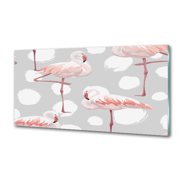 Kitchen wall panels Flamingos