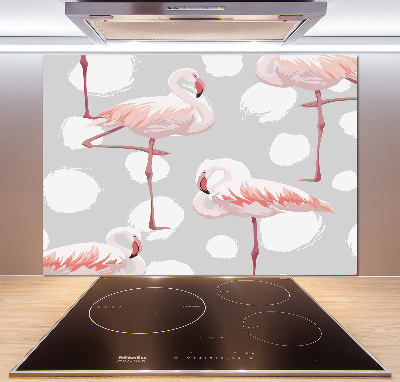 Kitchen wall panels Flamingos