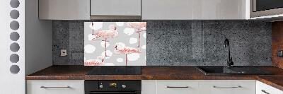 Kitchen wall panels Flamingos