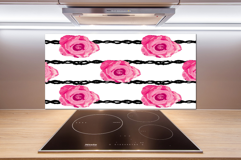 Cooker splashback Roses