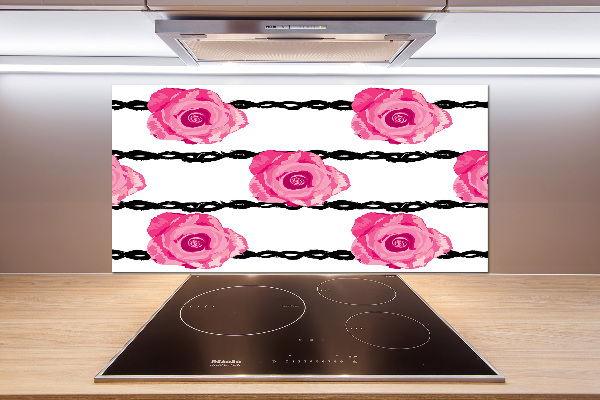 Cooker splashback Roses