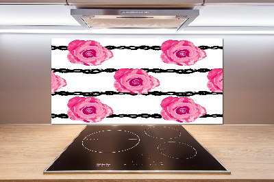 Cooker splashback Roses