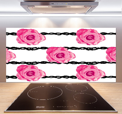 Cooker splashback Roses