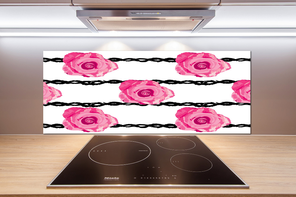 Cooker splashback Roses