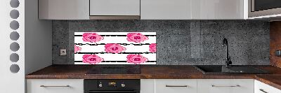 Cooker splashback Roses