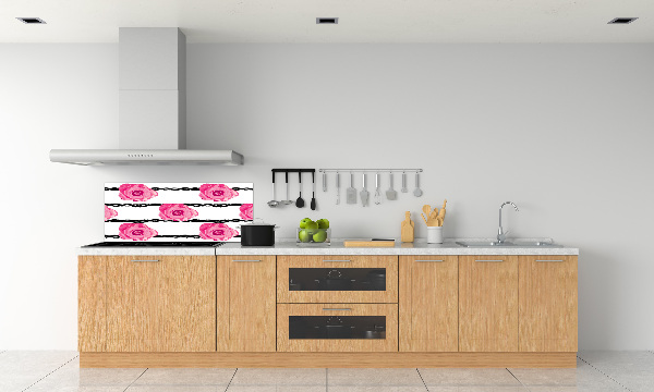 Cooker splashback Roses