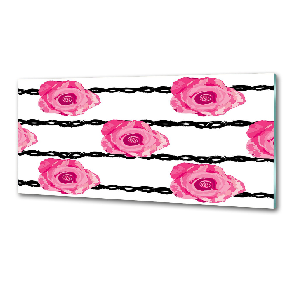 Cooker splashback Roses