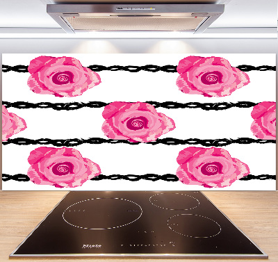 Cooker splashback Roses