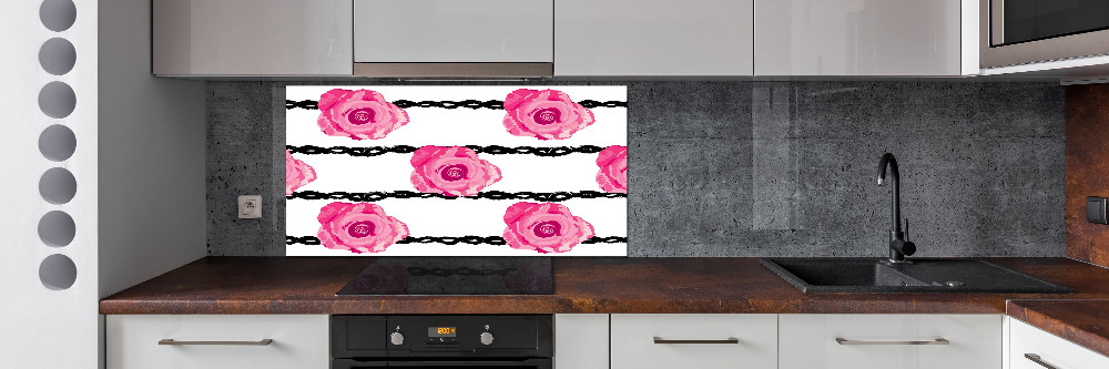 Cooker splashback Roses