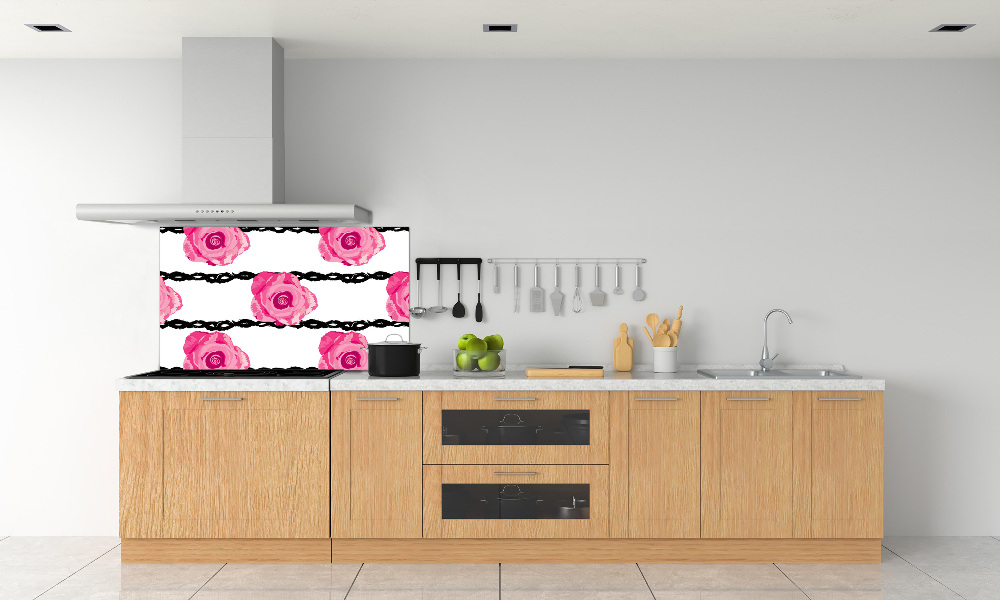 Cooker splashback Roses