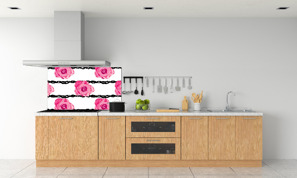 Cooker splashback Roses