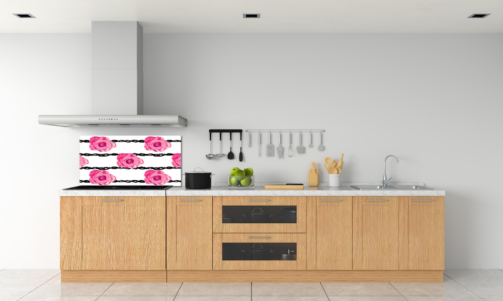 Cooker splashback Roses