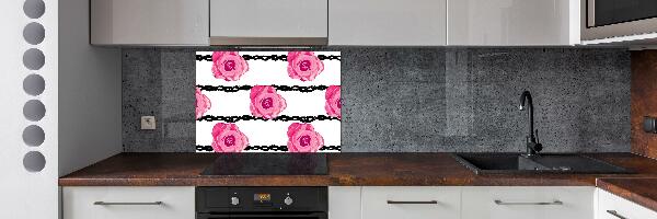 Cooker splashback Roses