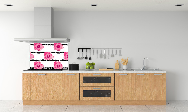 Cooker splashback Roses