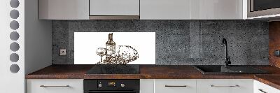 Cooker splashback Wine and snacks