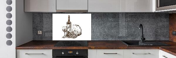 Cooker splashback Wine and snacks