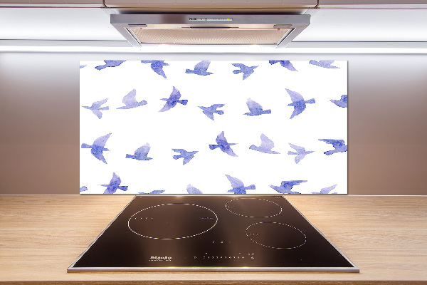 Glass splashback Swallows