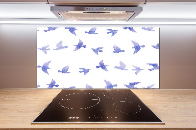 Glass splashback Swallows