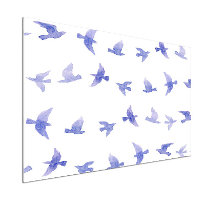 Glass splashback Swallows