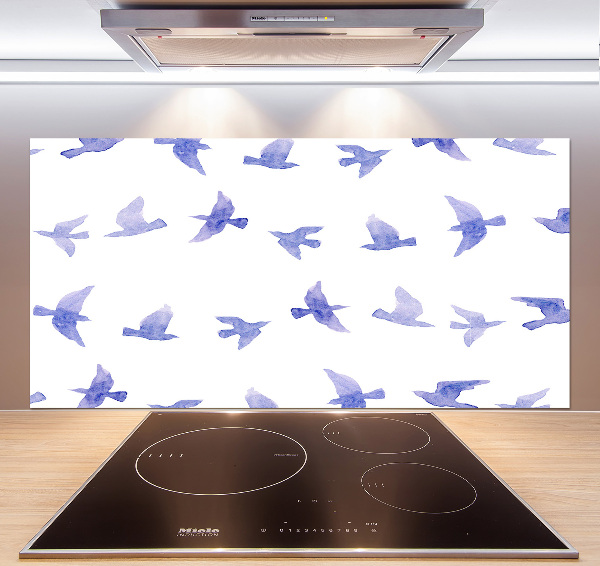 Glass splashback Swallows