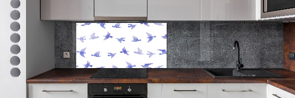 Glass splashback Swallows