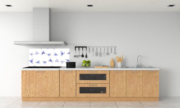 Glass splashback Swallows