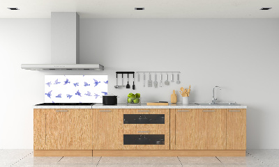 Glass splashback Swallows