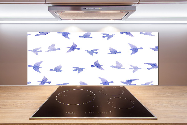 Glass splashback Swallows