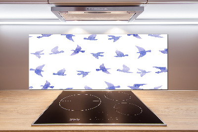 Glass splashback Swallows