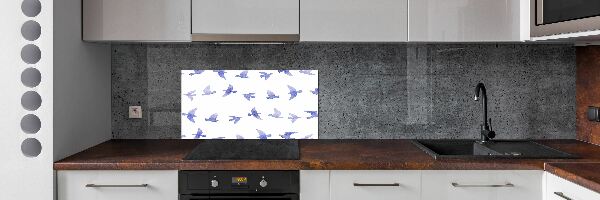 Glass splashback Swallows