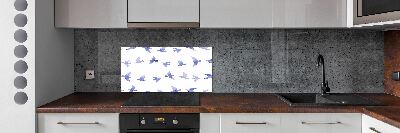 Glass splashback Swallows