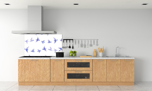 Glass splashback Swallows