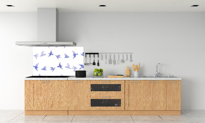 Glass splashback Swallows