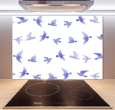 Glass splashback Swallows