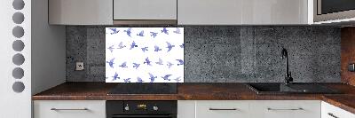 Glass splashback Swallows