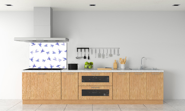 Glass splashback Swallows