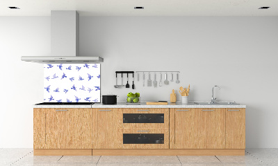 Glass splashback Swallows