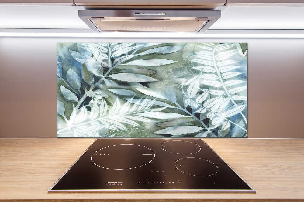 Cooker splashback Leaves