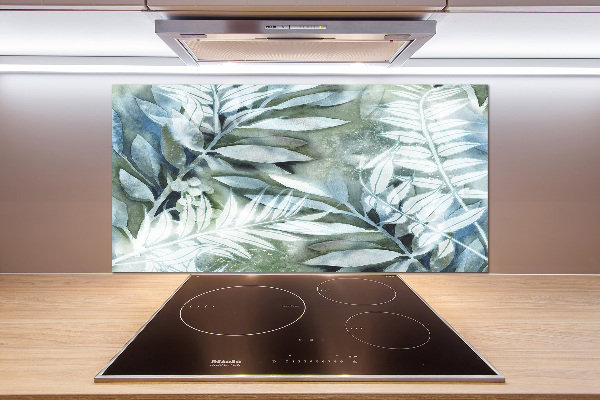 Cooker splashback Leaves