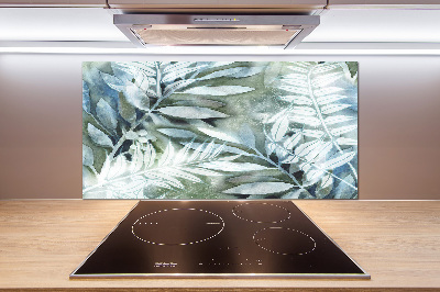 Cooker splashback Leaves