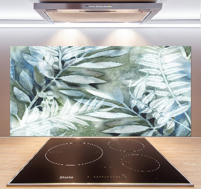 Cooker splashback Leaves