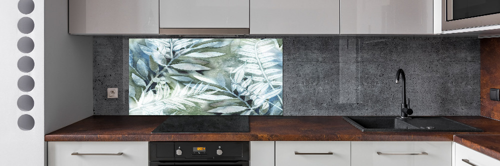 Cooker splashback Leaves