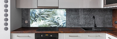 Cooker splashback Leaves