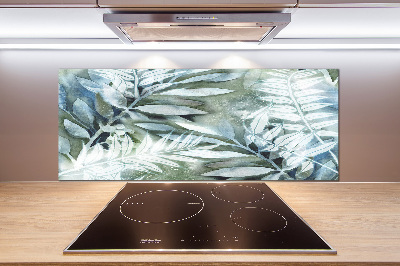 Cooker splashback Leaves