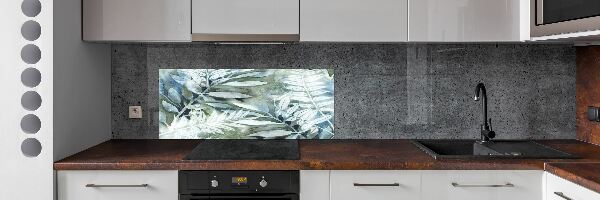 Cooker splashback Leaves